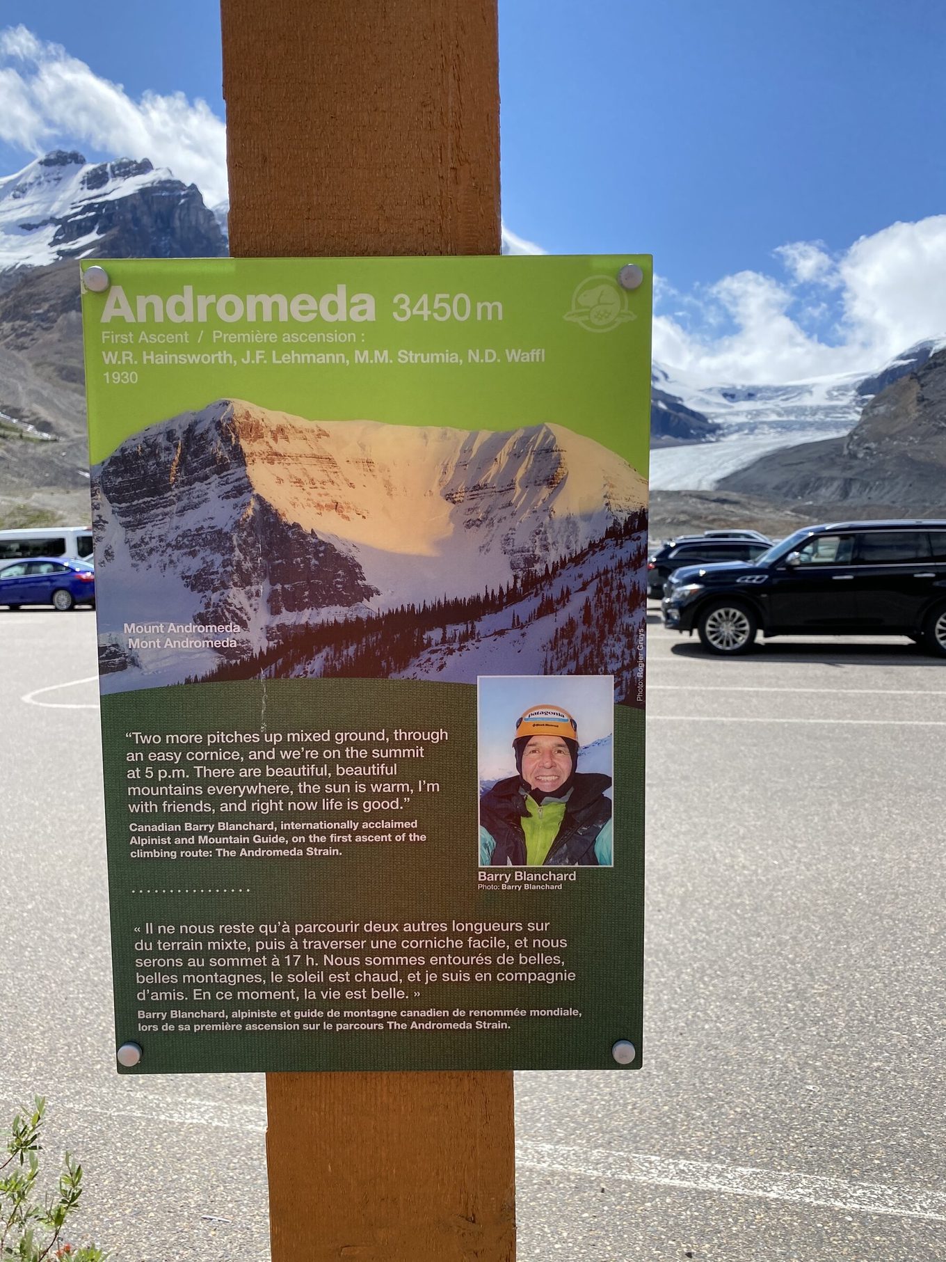 Andromeda peak interpretive sign