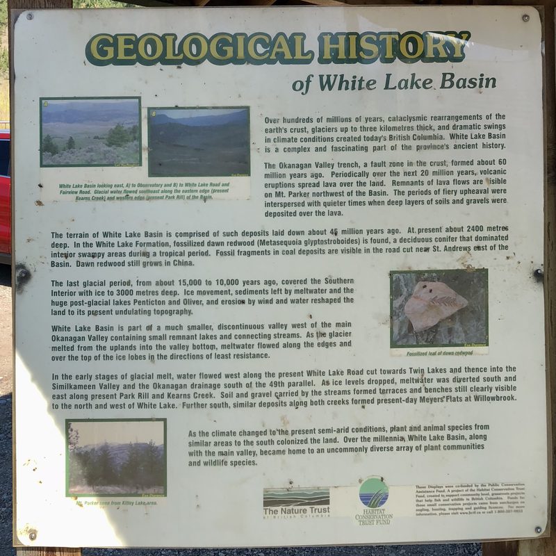 Geological History of White Lake Basin interpretive sign