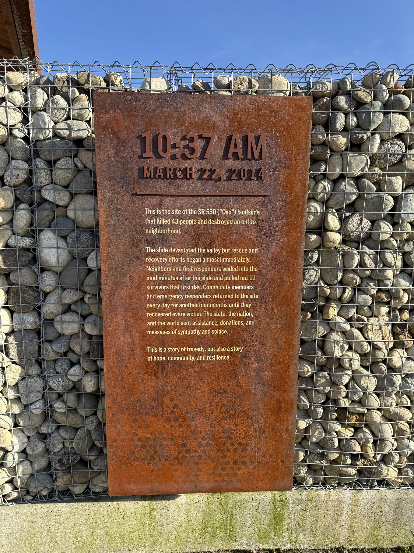 10:37 AM March 22, 2014 memorial plaque