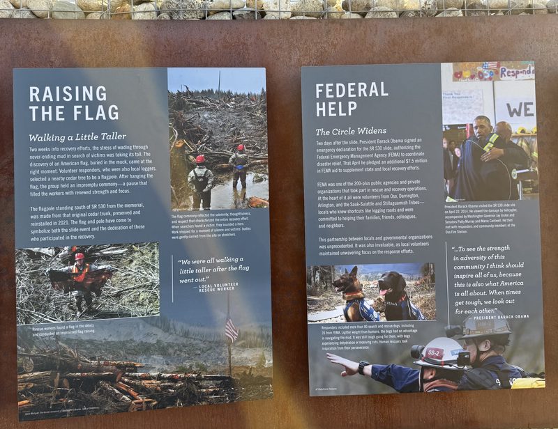 Raising the Flag and Federal Help panels